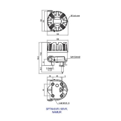 Zusatz-intelligente Stellungsübermittler-pneumatische Teile des Regelventil-SPTM-V6