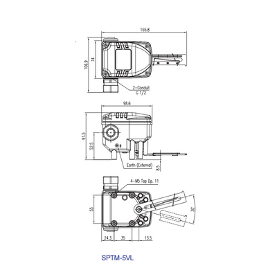 SPTM-5V intelligente elektrische Regelventil-Stellungsübermittler-pneumatische Teile