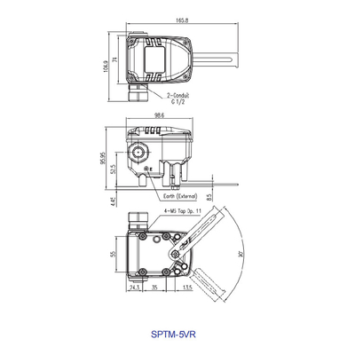 SPTM-5V intelligente elektrische Regelventil-Stellungsübermittler-pneumatische Teile