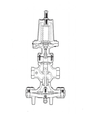 Roheisen-Pilot Operated Pressure Regulator 25P 4&quot;