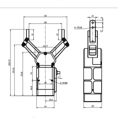 Universalroboterarm-Teile entsprechen elektrischen Roboter-Greifer Z-EFG-100