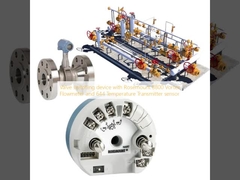 Ventilschaltgerät mit Rosemount 8800 Vortex-Durchflussmesser und 644 Temperaturtransmitter-Sensor