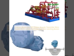 Emerson Rosemount 708 Wireless Acoustic Transmitter, Micro Motion F025S Coriolis Durchflussmessgerät und Ventilschalter